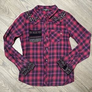 Miss Me Button Down Top